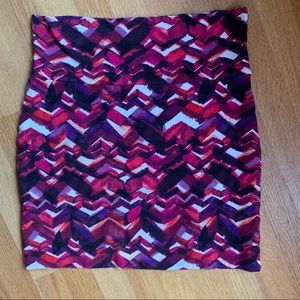 Red/fushia mini skirt